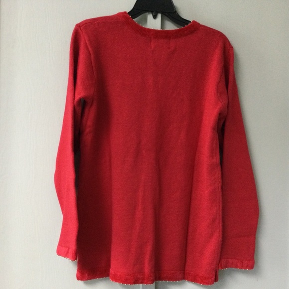 The Quacker Factory Size Small Patriotic red white and blue sweater oversize New - Picture 9 of 16